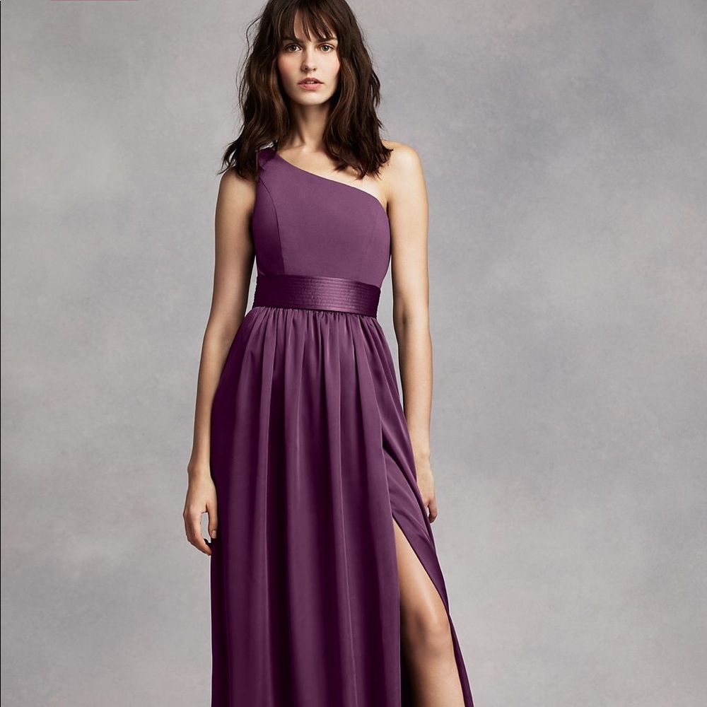 Purple One Shoulder Maxi Dress